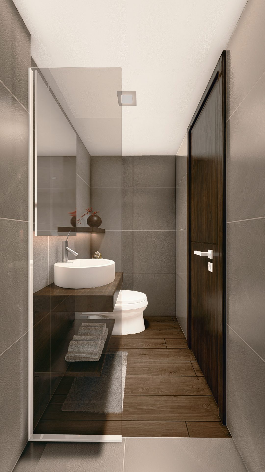 Baño del apartamento InHaus con acabados modernos
