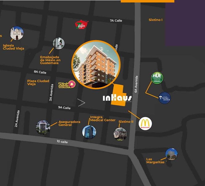Ubicación InHaus y puntos de referencia